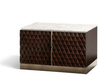 VICTOR - Rectangular wooden bedside table with drawers by OPERA CONTEMPORARY - view 3